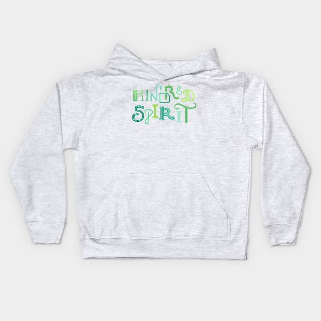 Kindred Spirit (green) Kids Hoodie by BumbleBess